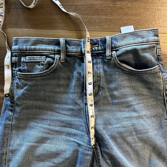 Banana Republic high rise wide leg crop size 26. Raw hem - Picture 6 of 6